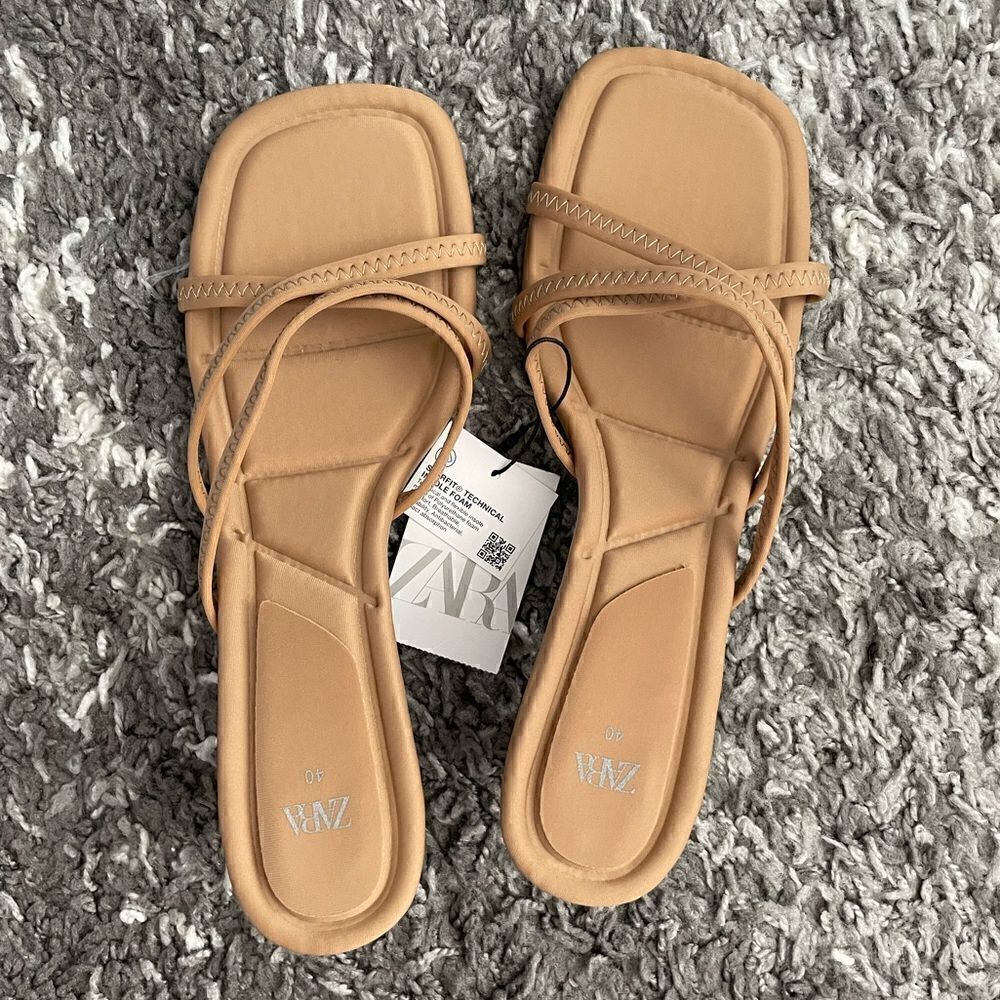 NWT Zara Athletic Heeled Sandals - Picture 7 of 11